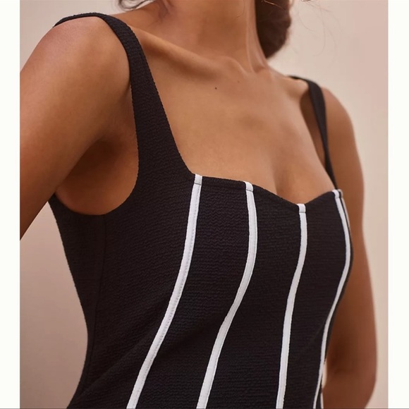 Anthropologie Dapper & Sophisticated Maeve Sweetheart Mini Dress - Picture 2 of 5